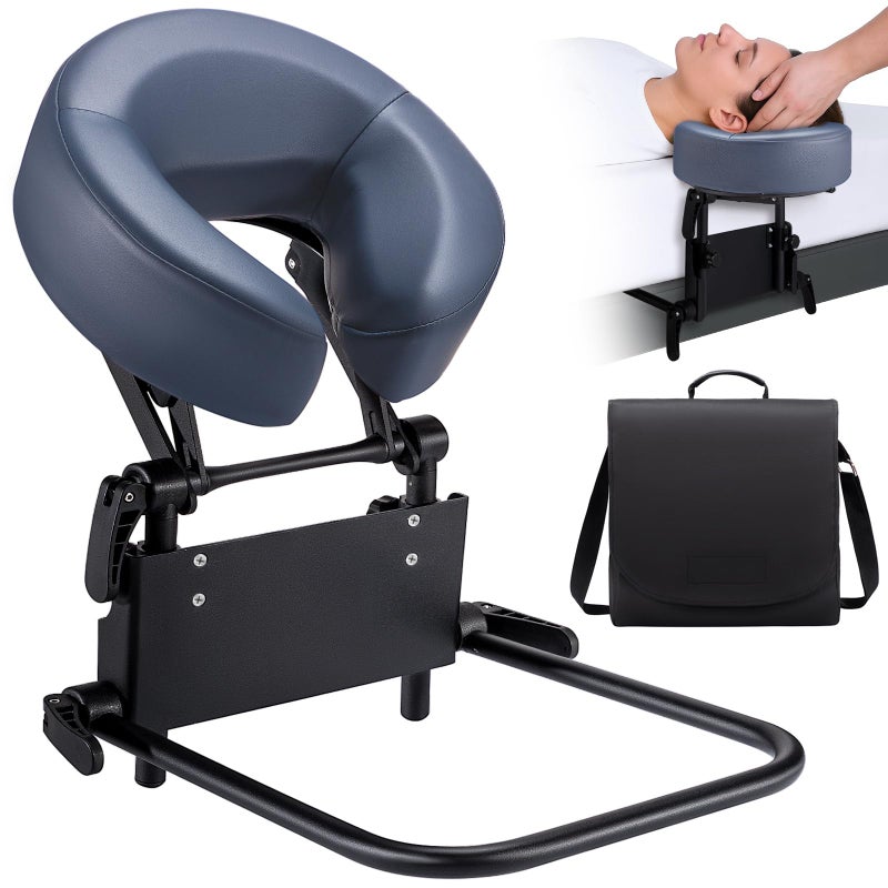 Massage Head Rest for Bed at Home Bed Massages Head Holder Massages Attachment for Mattress Universal Home Use Sleeping MattressTop Massage Kit Adjustable Headrest Face Cradle Memory Foam Pillow